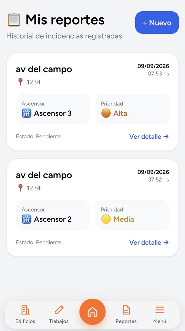 Captura de la app Ascento