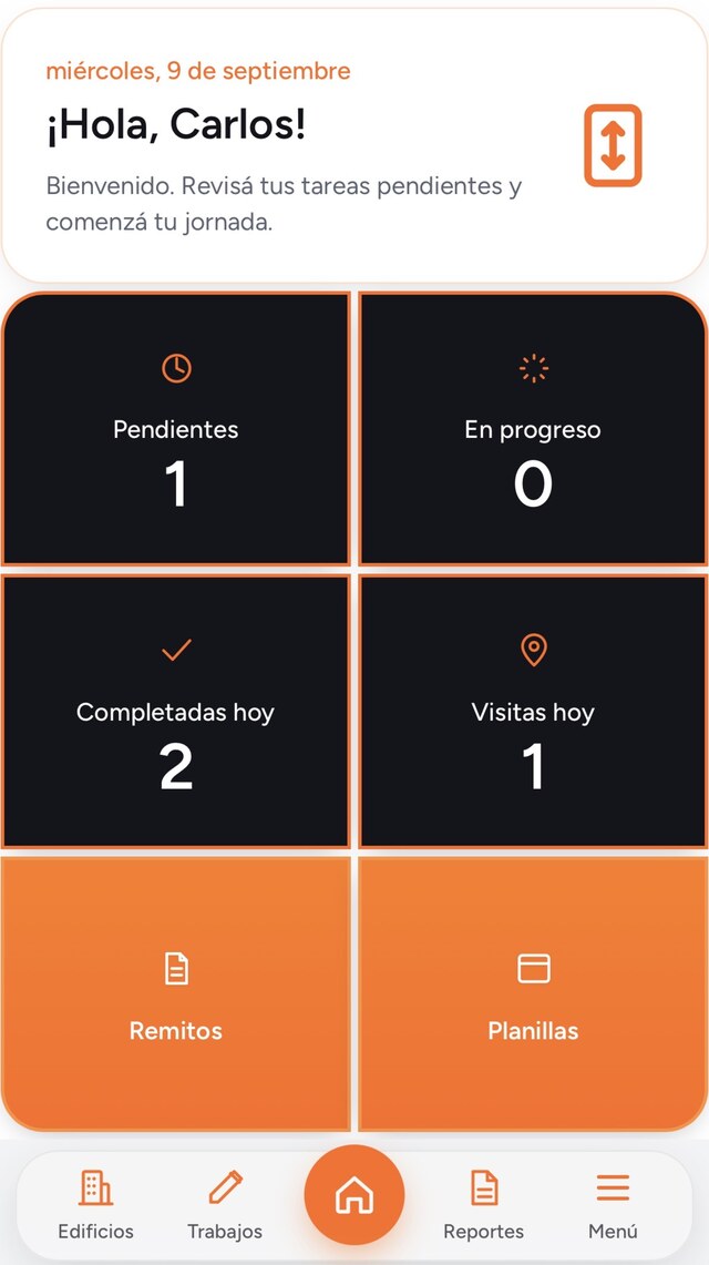 Captura de la app Ascento