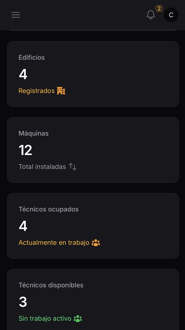Captura de la app Ascento